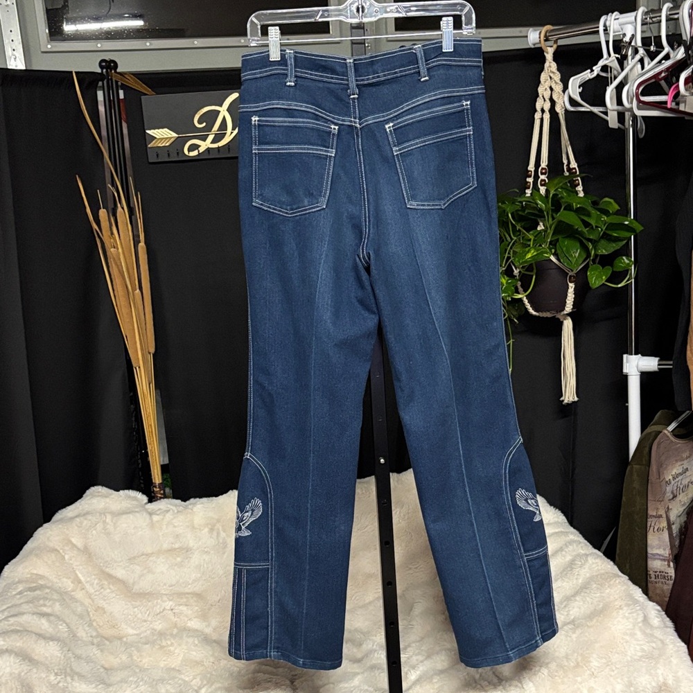 Vintage Sheplers Blue Embroidered Women's Jeans🦅 - Picture 2 of 7